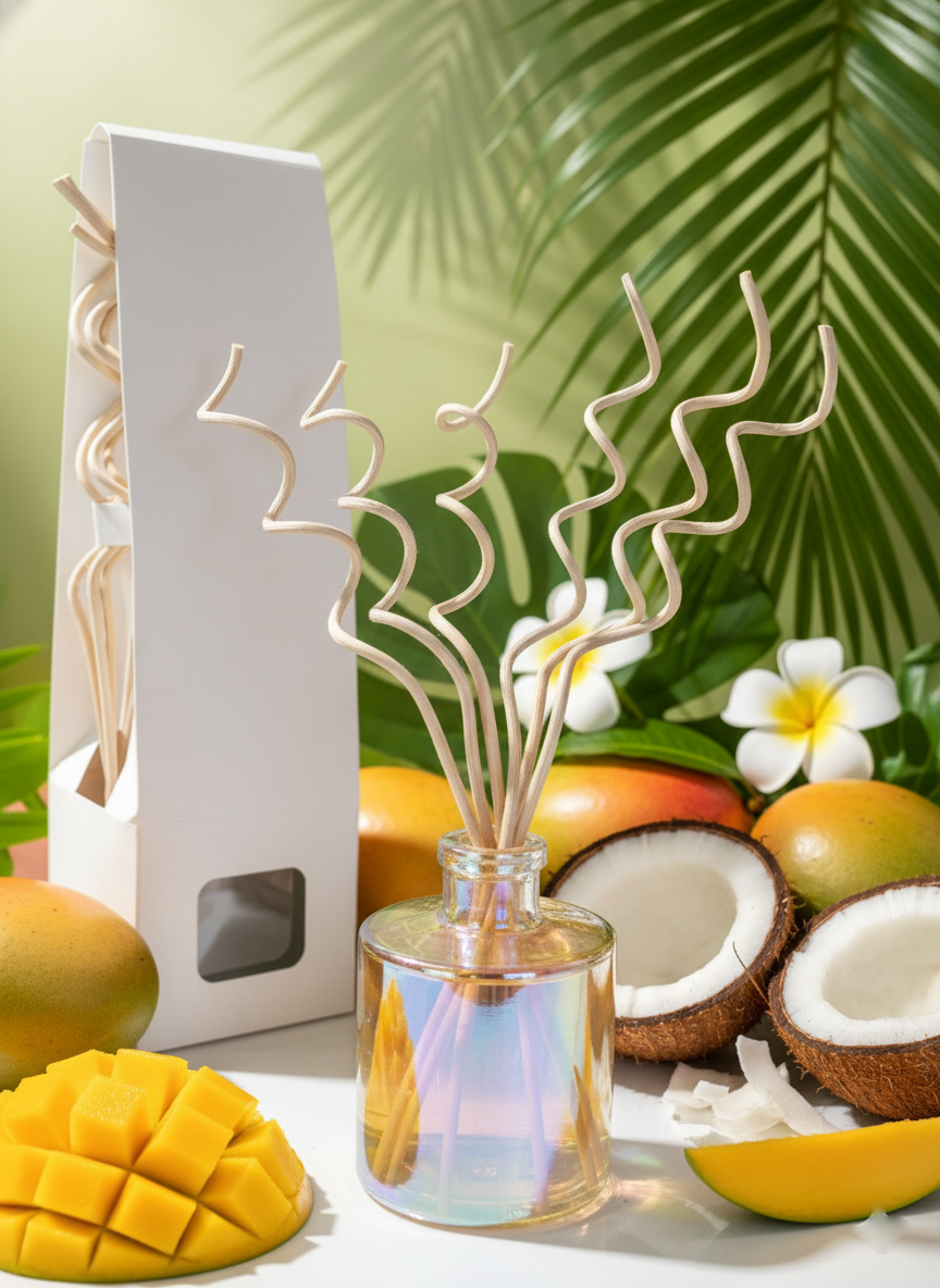 Reed Diffuser Maui - Mango, Vanilla. Musk & Coconut Scent