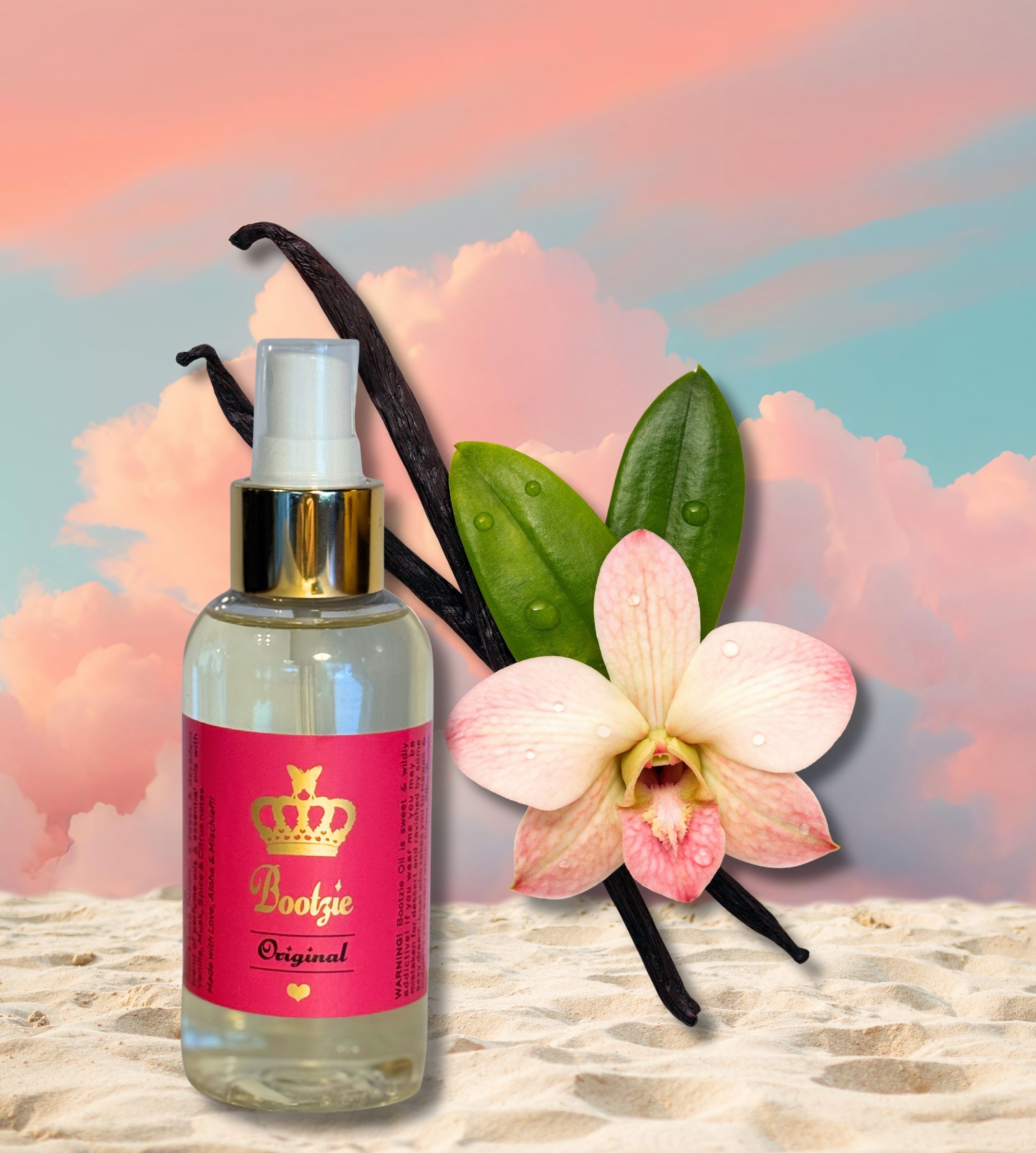 Bootzie Oil - Room Mist “Original” Vanilla, Musk, tonka bean, orange blossom, and a touch of cinnamon. 4oz