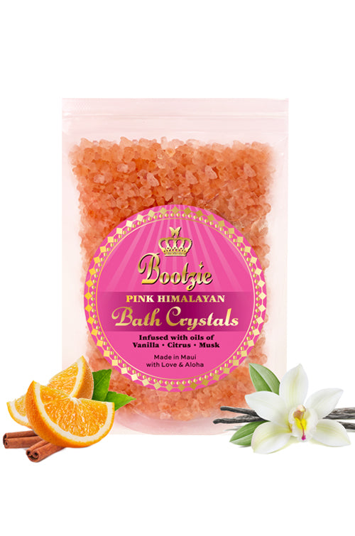 Pink Himalayan Bath Crystals Infused with Vanilla-Cirtus-Musk